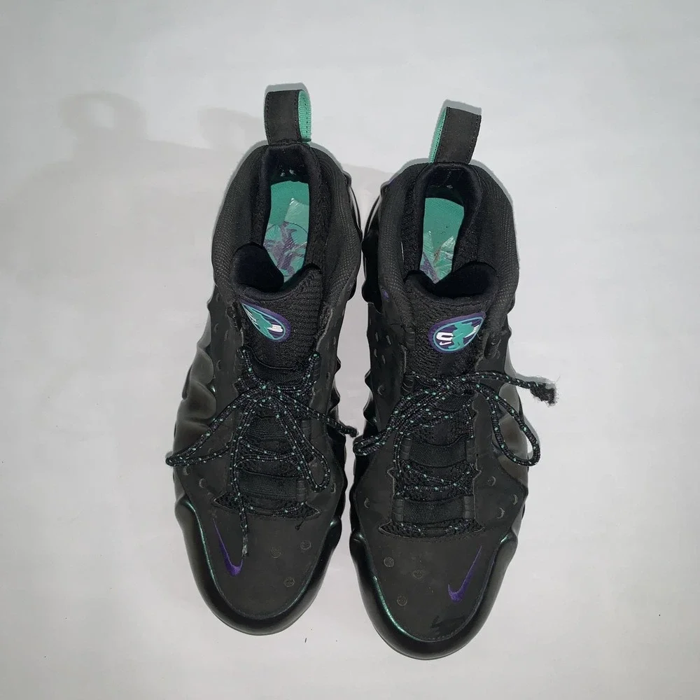 Nike Barkley Posite Max Shoes Mens 10.5 Black Glow Basketball 555097-003